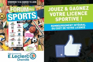 Votre licence remboursée grâce à E.Leclerc Chemillé